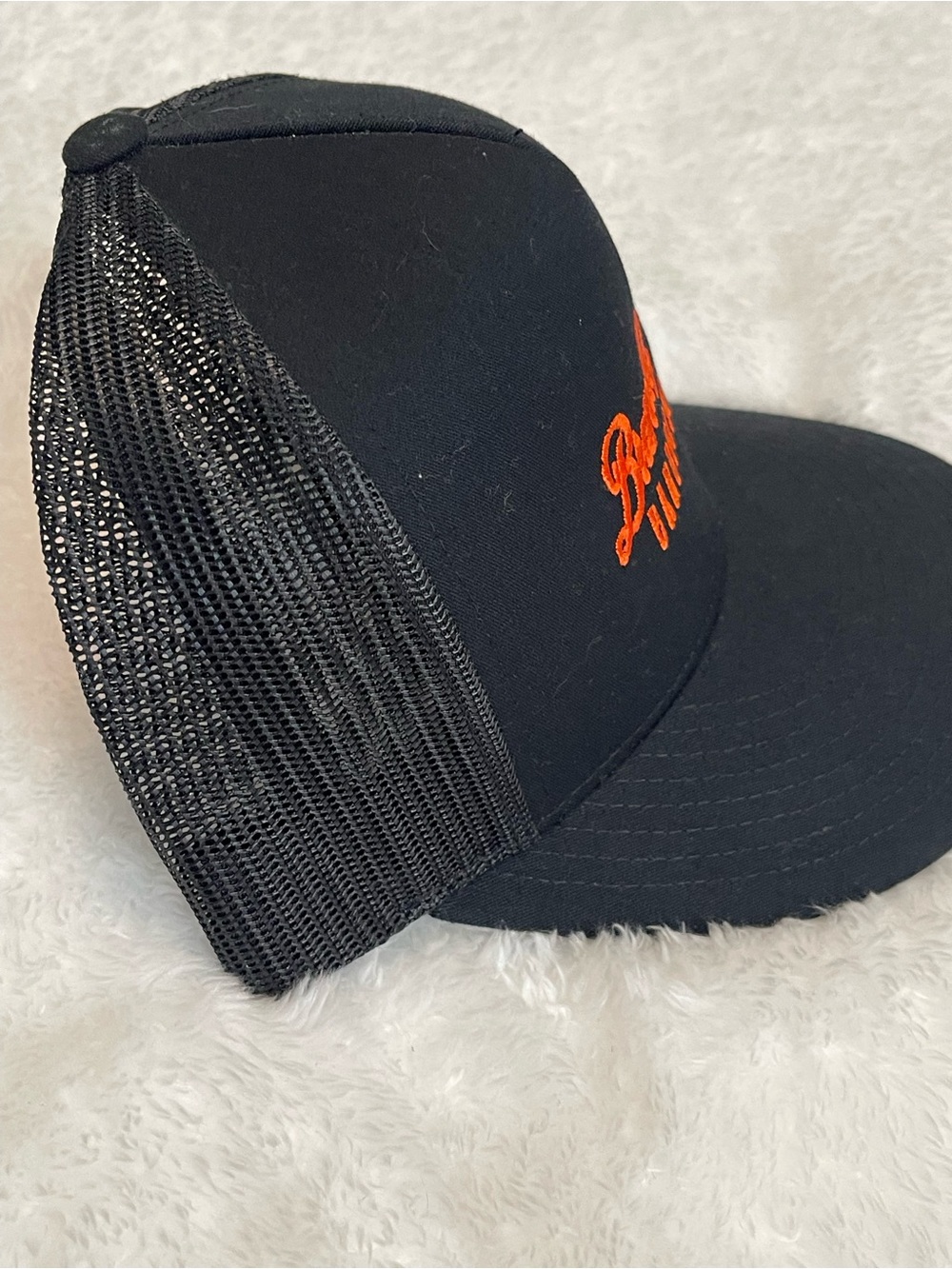 Brantley Creek Barbecue Texas Trucker Hat Black Orange The Classics Snapback - Picture 3 of 14